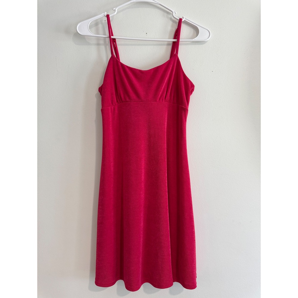Altar'd State Tie Back Empire Waist Mini Dress Womens S Pink Adjustable Straps